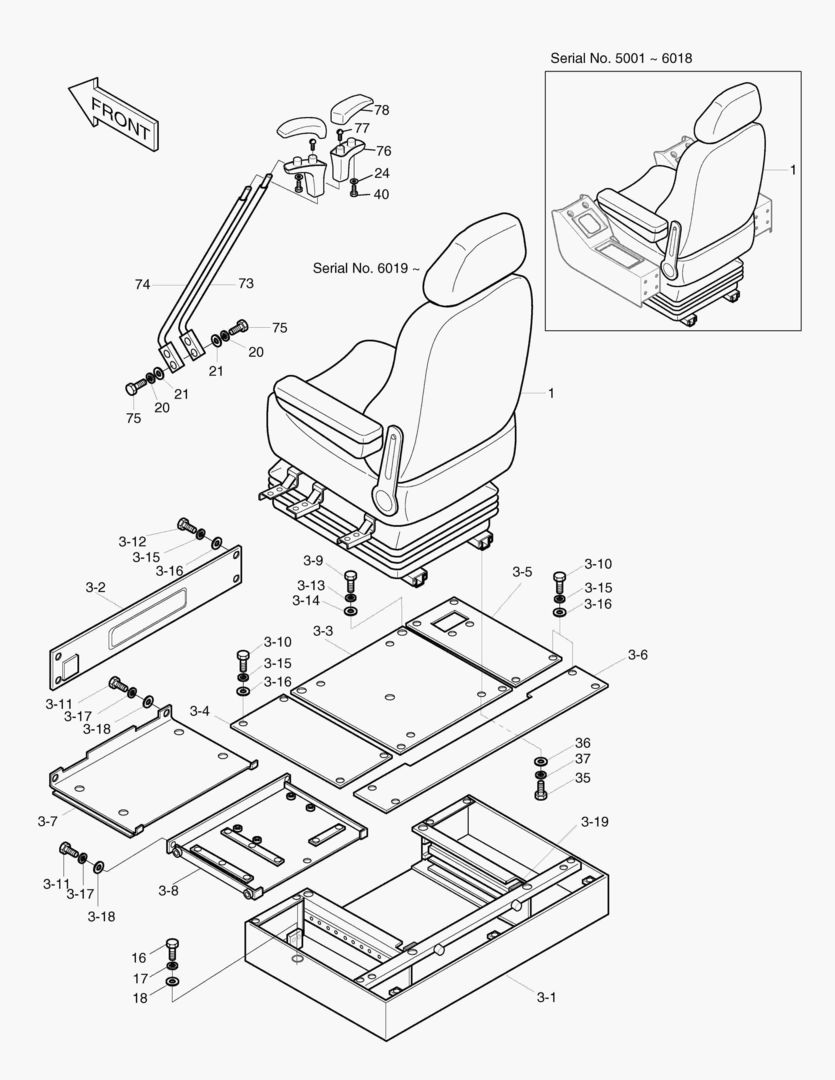 Спецтехника 1420 SEAT & ELECTRIC BOX
