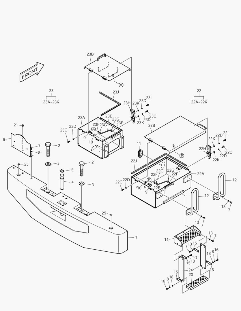 1340 COUNTER WEIGHT & BATTERY BOX