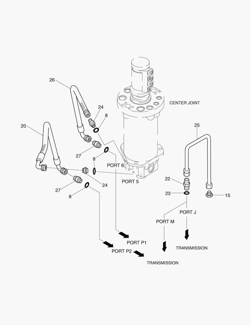 Спецтехника 2210 PROPELLING PIPING(2)-GEAR SHIFT & TEST PORT