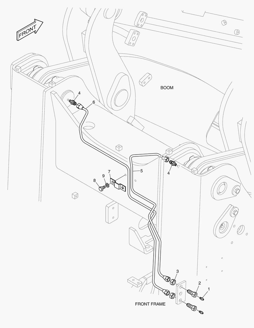 ПЕРЕДНИЙ ТРУБОПРОВОД СМАЗОЧНОЙ СИСТЕМЫ