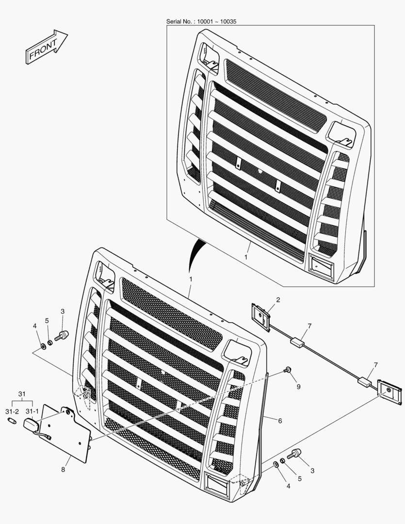 РЕШЕТКА РАДИАТОРА В СБОРЕ