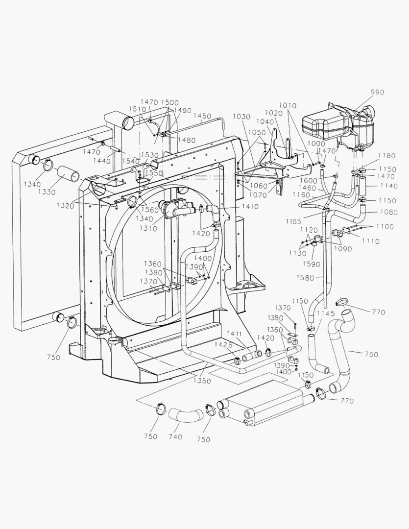 G040-8 RADIATOR SHELL ASS`Y