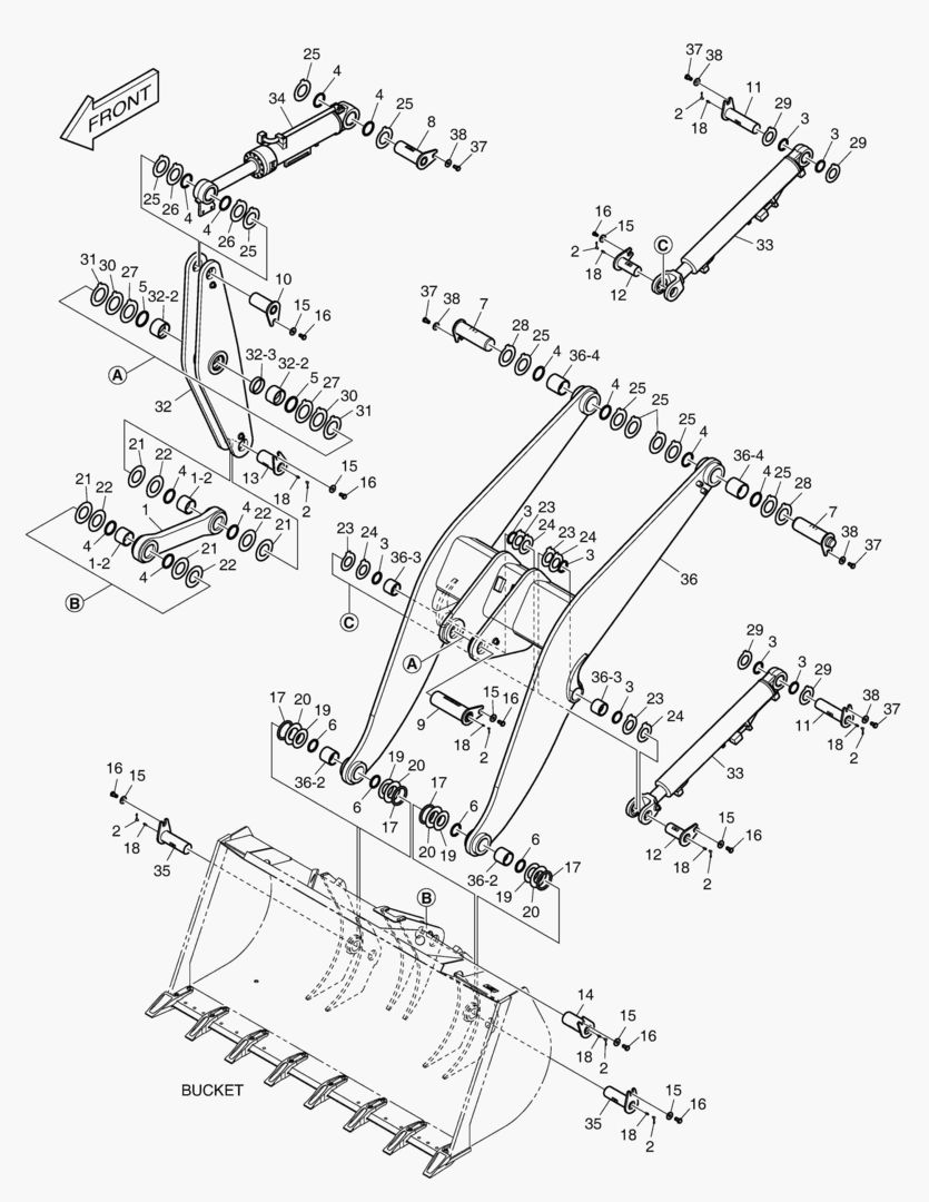 РУКОЯТЬ ПОГРУЗЧИКА В СБОРЕ