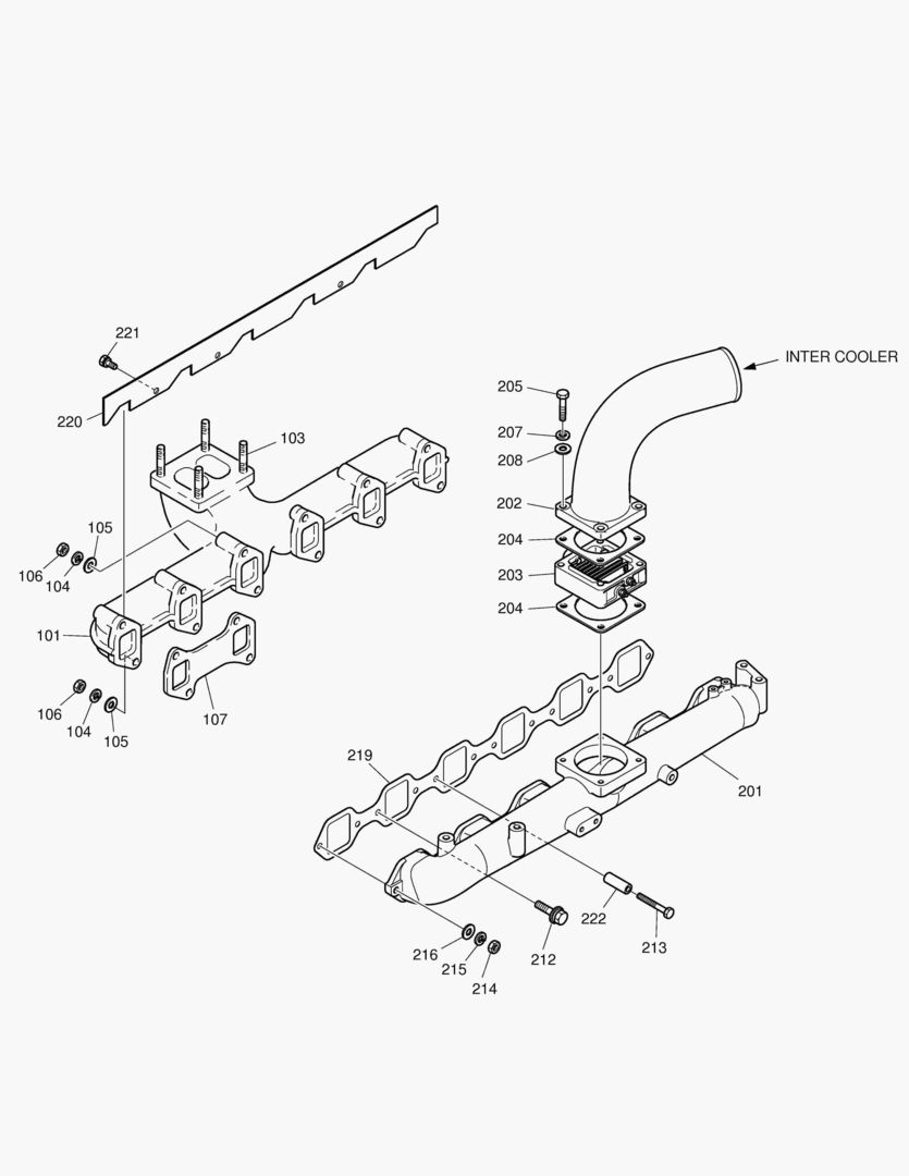 014 INTAKE & EXHAUST MANIFOLD