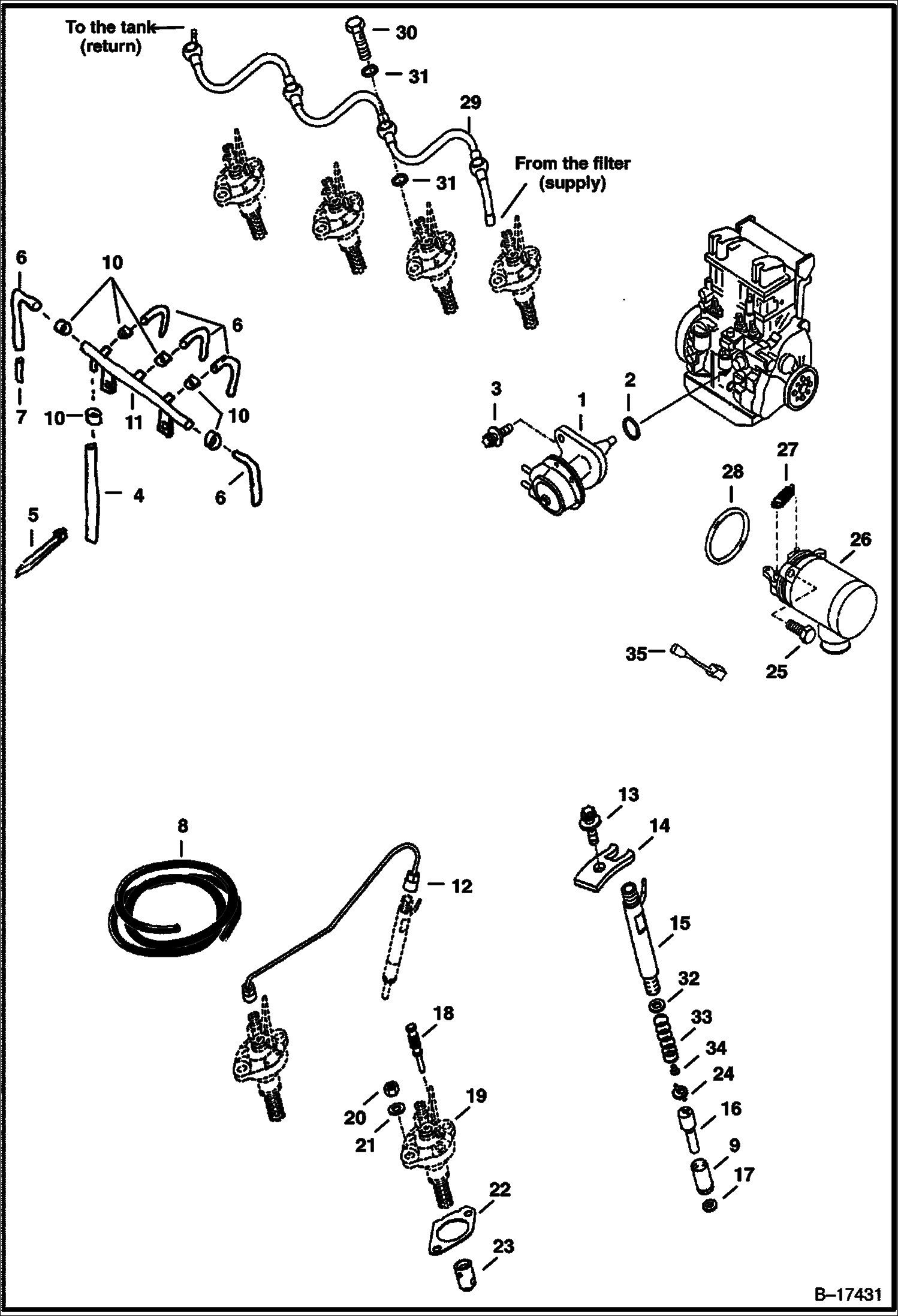 Схема СИСТЕМА ВПРЫСКА ТОПЛИВА