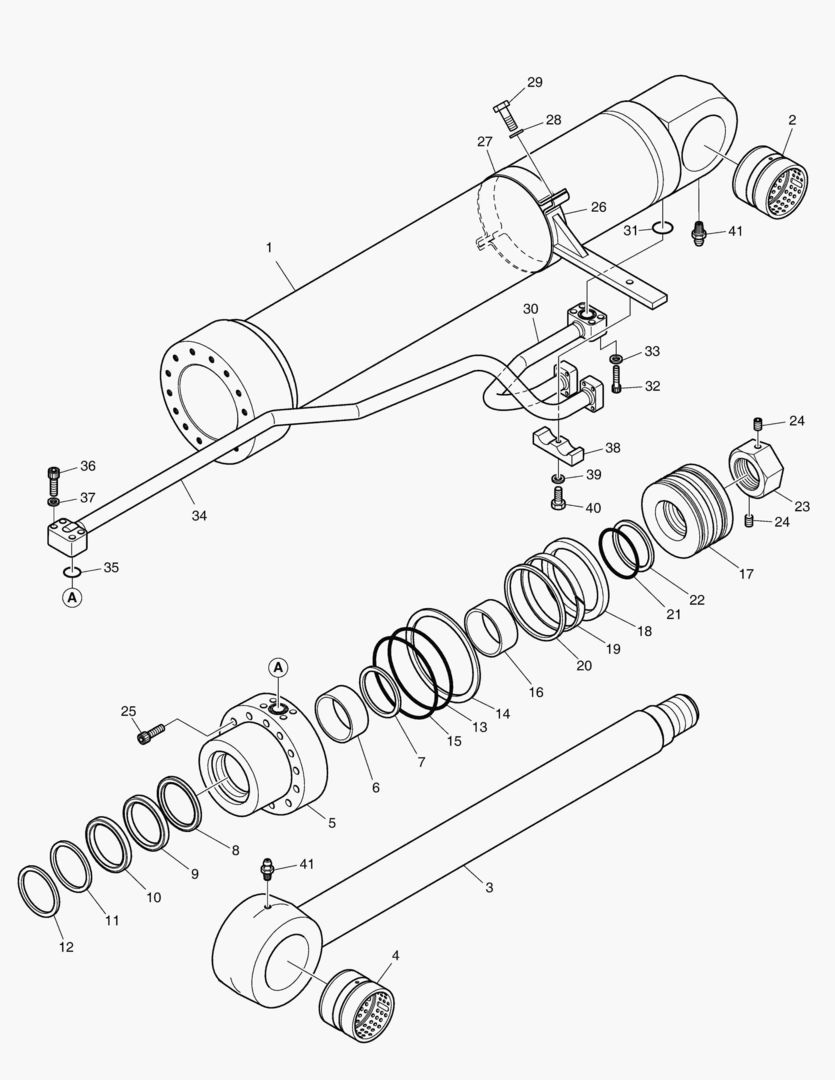ЦИЛИНДР СТРЕЛЫ - ПРАВОСТОРОННИЙ