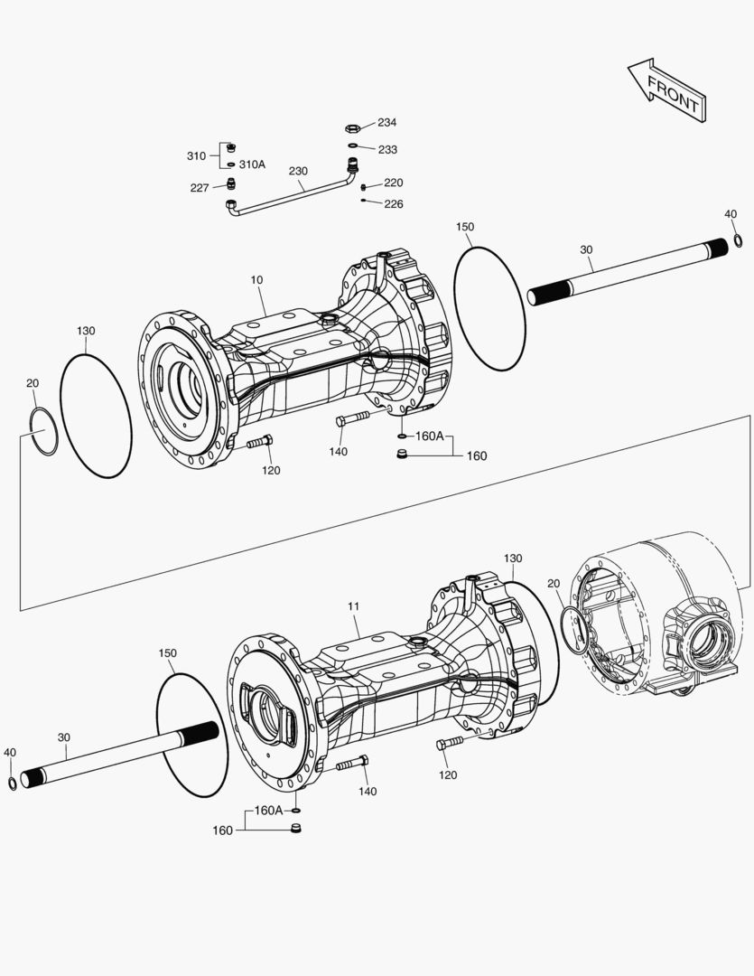 КАРТЕР ОСИ - ПЕРЕДНЯЯ ОСЬ(DHL)
