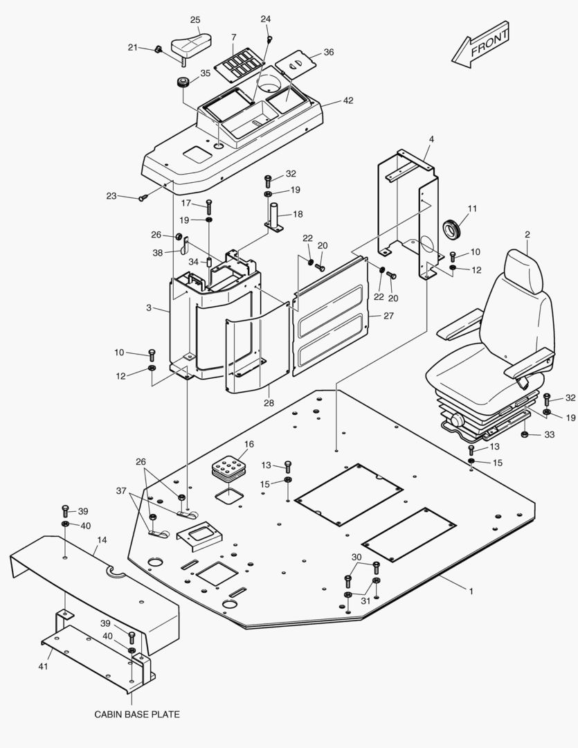 1700 CONTROL STAND-OPEN CABIN(3rd LEVER) [1020~]