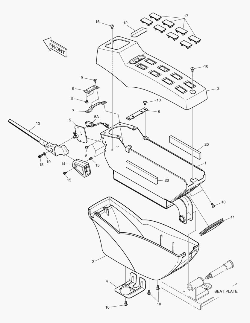 ПУЛЬТ УПРАВЛЕНИЯ - ЛЕВОСТОРОННИЙ