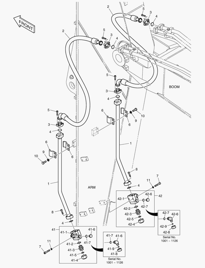 6890 ARM PIPING - ARM 3.5m(ONE & TWO WAY)