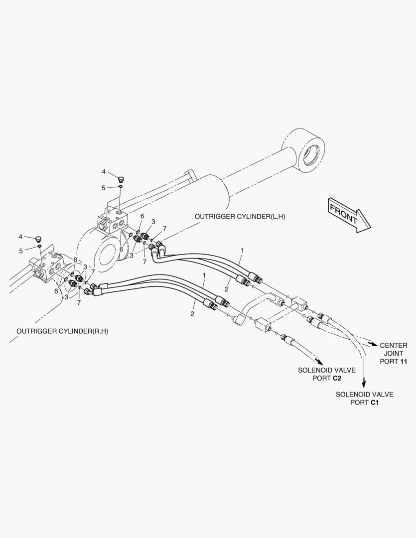 ТРУБОПРОВОД ЗАДНЕГО АУТРИГЕРА - ИНДИЯ