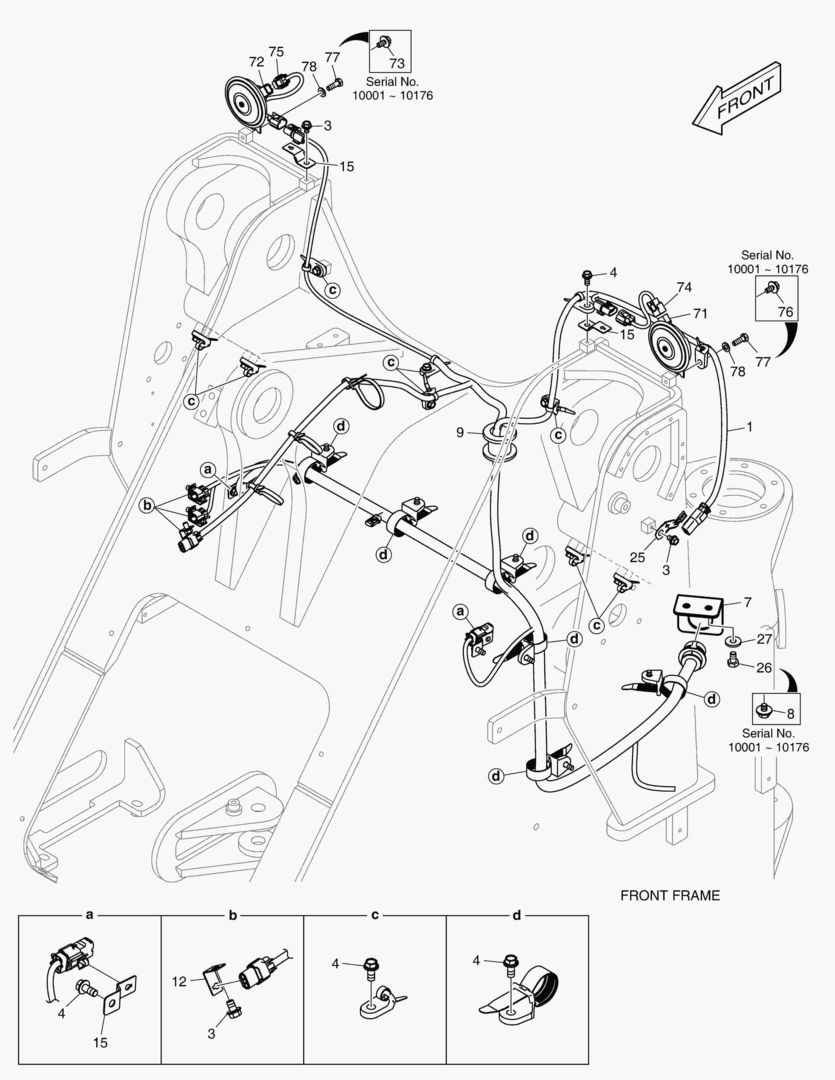 Схема ЭЛЕКТРИЧЕСКИЕ ЗАПЧАСТИ - ФРОНТАЛЬНЫЙ