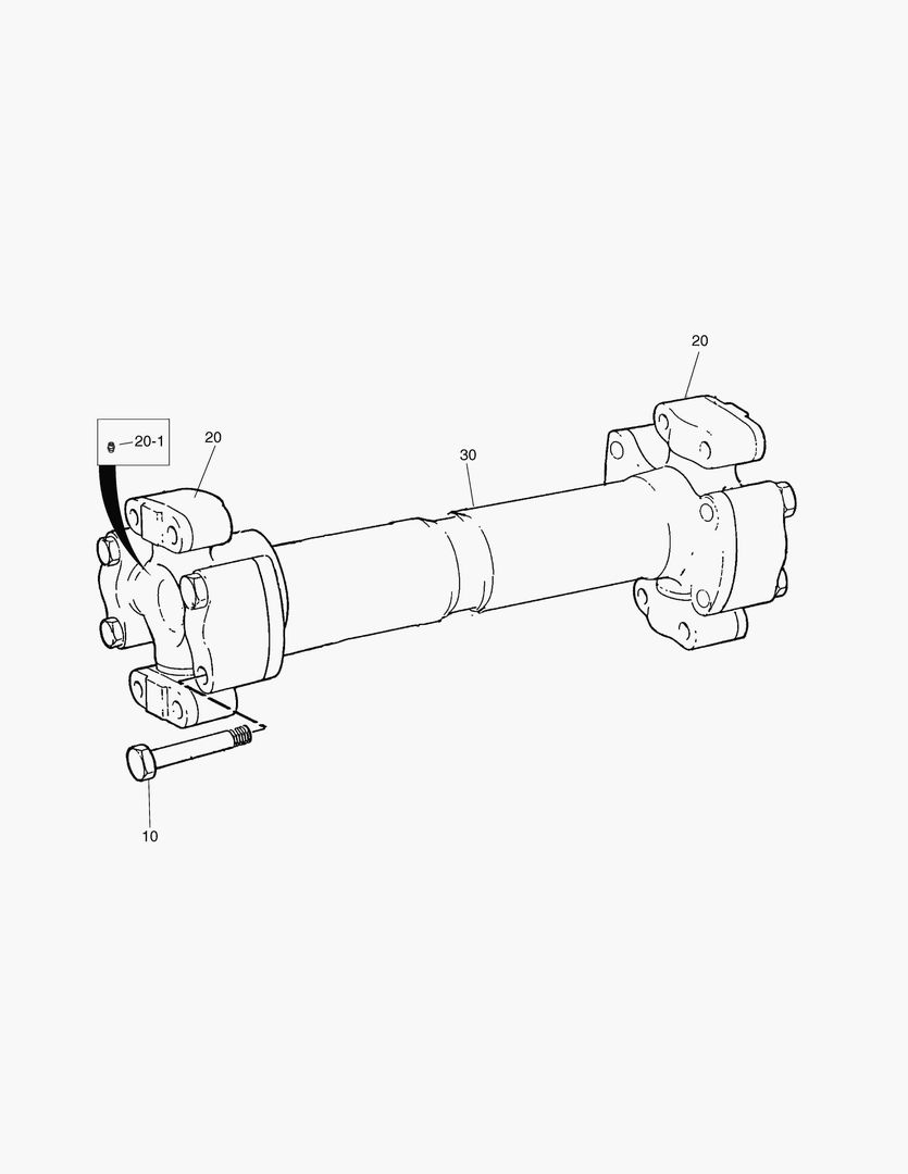 Схема G250-20 CARDAN SHAFT FRONT WAGON
