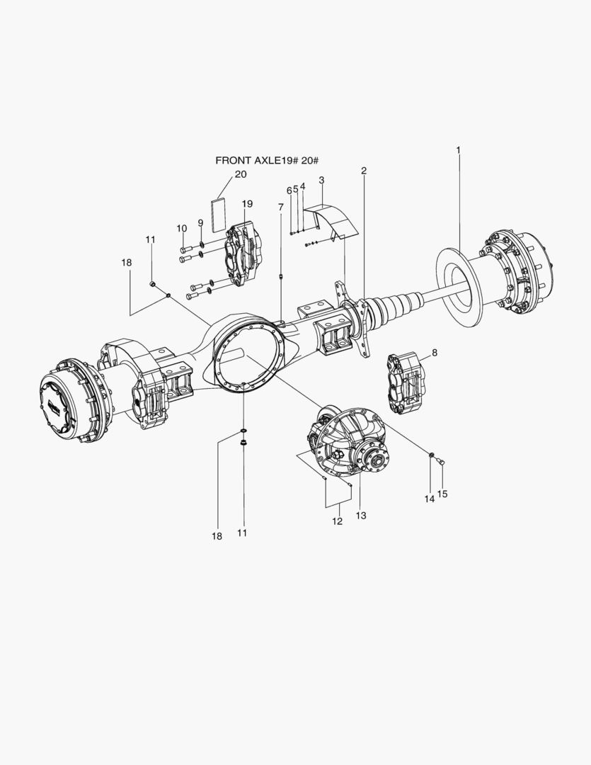 3410 AXLE ASS`Y - FRONT AND REAR AXLE(DISD)