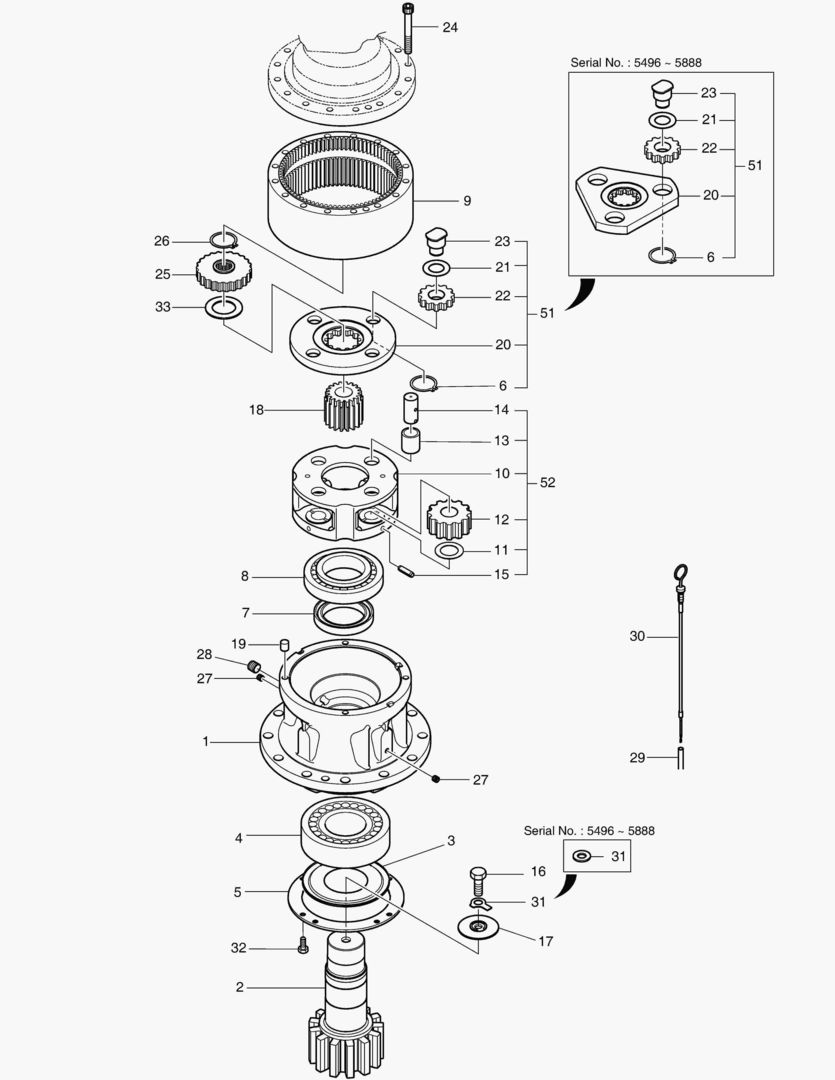 Спецтехника 4141 SWING REDUCTION GEAR [5496~]