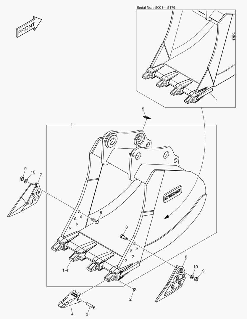 6660 BUCKET ASSВґY - 0.76mВі - H CLASS