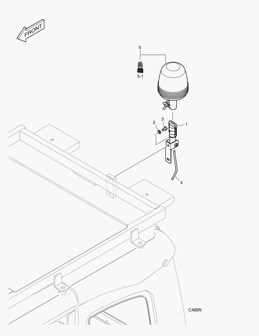 6640 ROTATING BEACON - WITH GUARD & LAMP