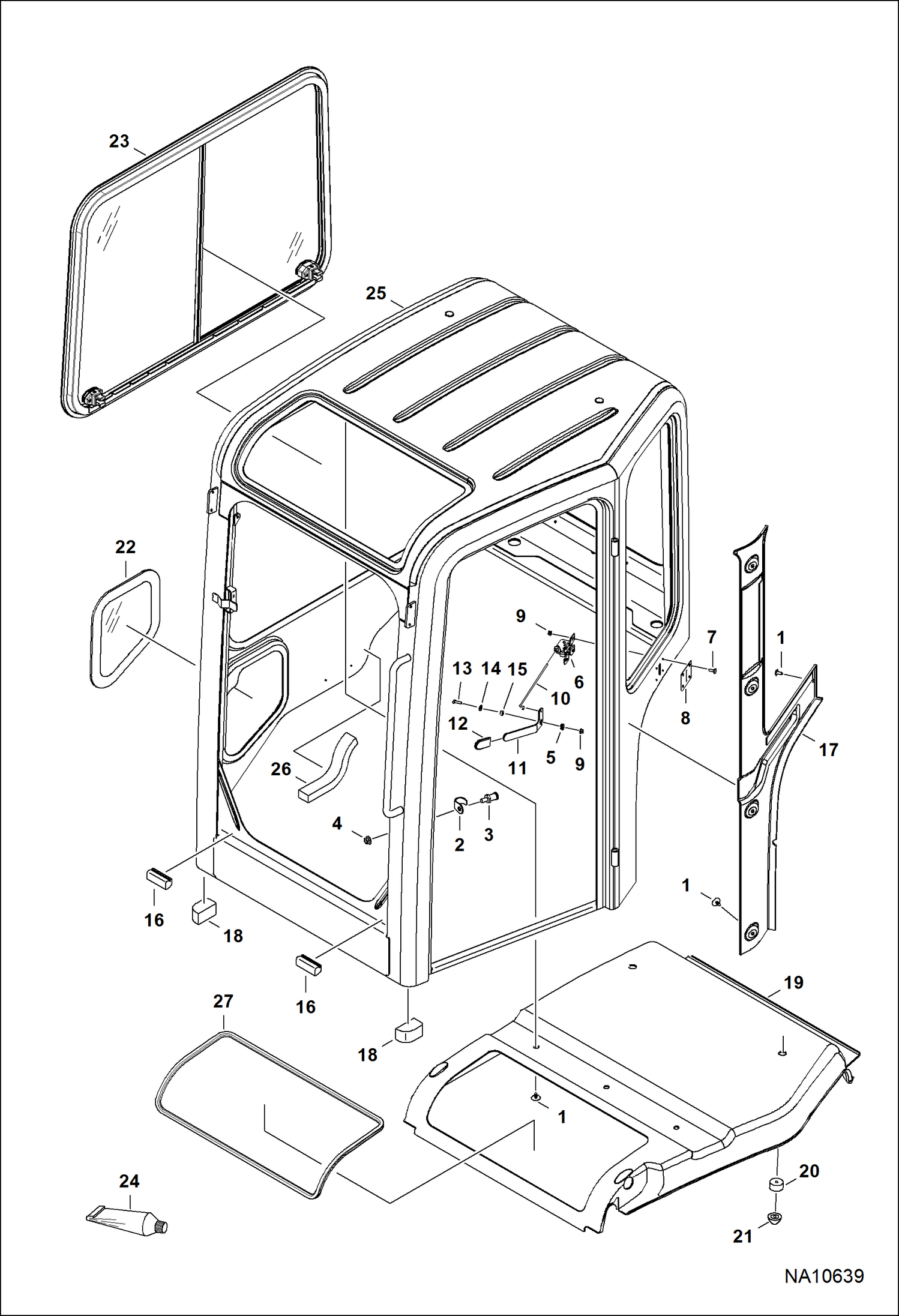 КАБИНА ОПЕРАТОРА (ПРАВАЯ СТОРОНА ОКОН И ИЗОЛЯЦИЯ)