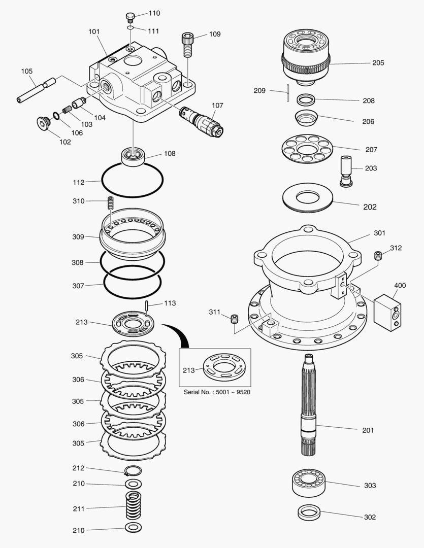 ГИДРОМОТОР ПОВОРОТА ПЛАТФОРМЫ