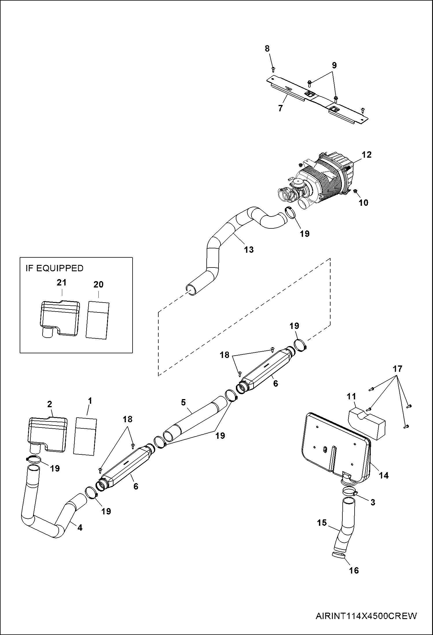 ДВИГАТЕЛЬ, ВОЗДУХОЗАБОРНИК (СЕРИЙНЫЙ НОМЕР AJNV11001 - 19999)