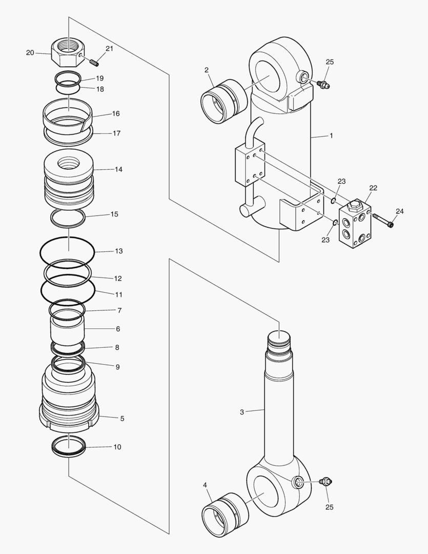 ЦИЛИНДР БУЛЬДОЗЕРА - ЛЕВОСТОРОННИЙ