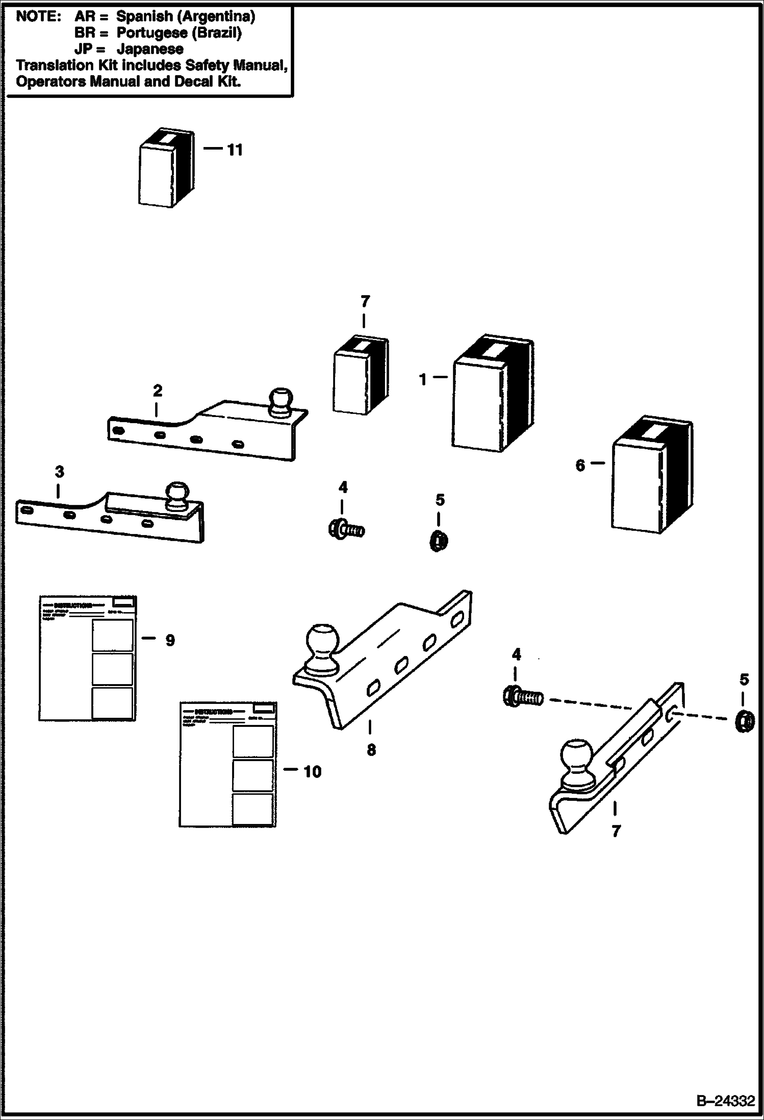 КОМПЛЕКТ КРОНШТЕЙНА - 740, 753, 763, 751 730S