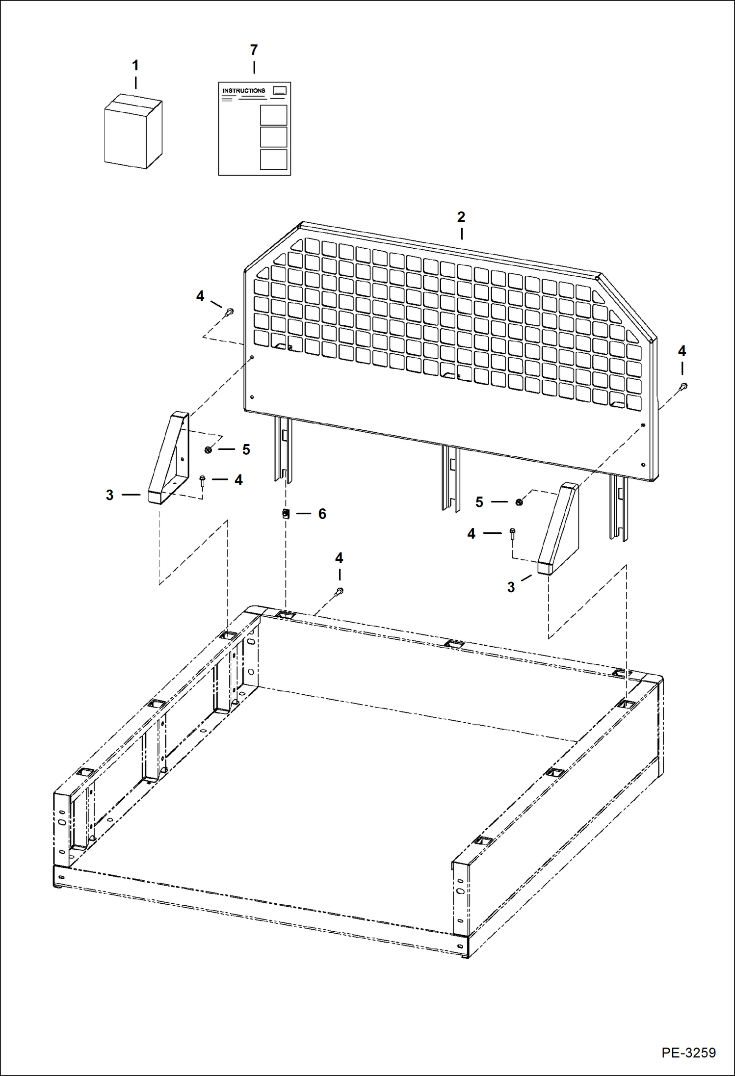 КОМПЛЕКТ ОГРАЖДЕНИЯ ЗАДНЕГО СТЕКЛА (3 ФУРГОНА)