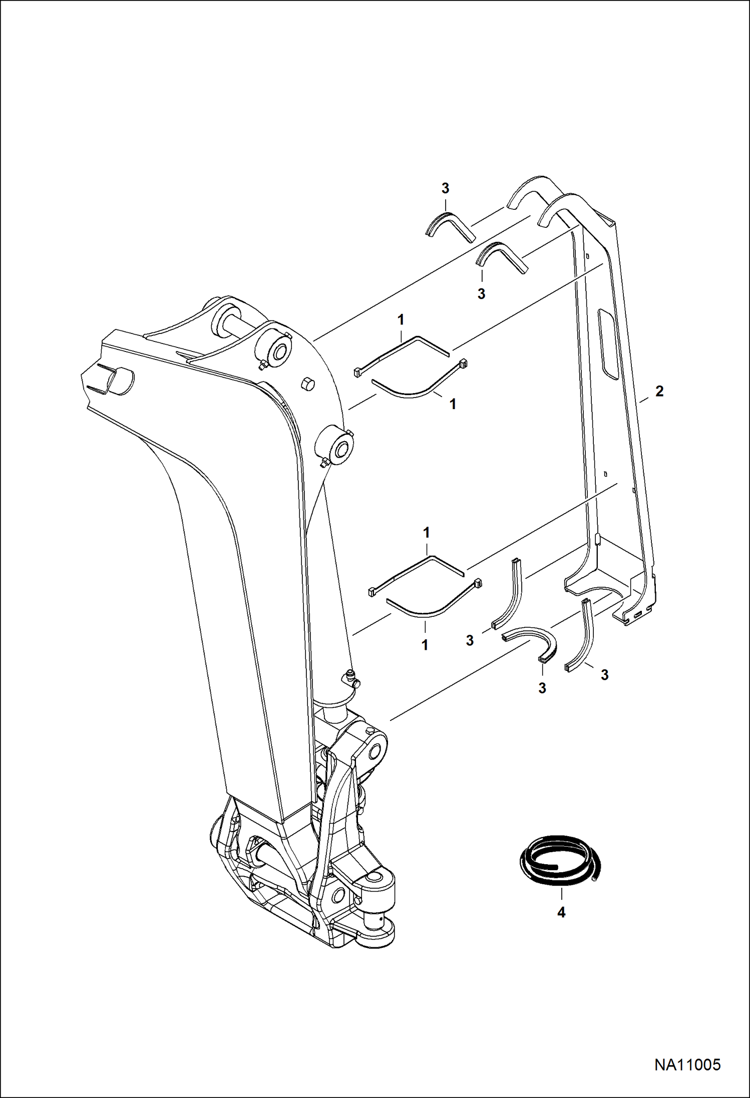 Схема ОГРАНИЧИТЕЛЬ ПОДЪЕМА СТРЕЛЫ