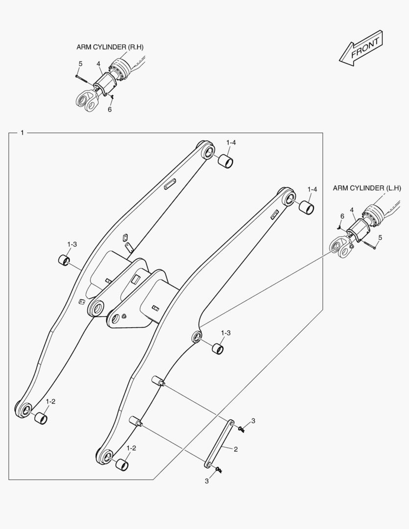 РУКОЯТЬ ПОГРУЗЧИКА - ДЛИННАЯ СТРЕЛА
