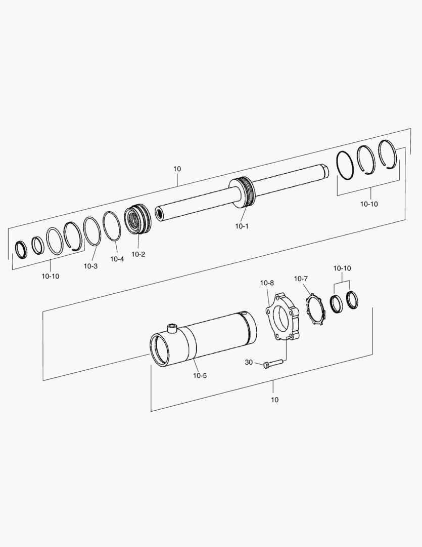 Схема 4520 STEERING CYLINDER - FRONT AXLE [5001~8165]