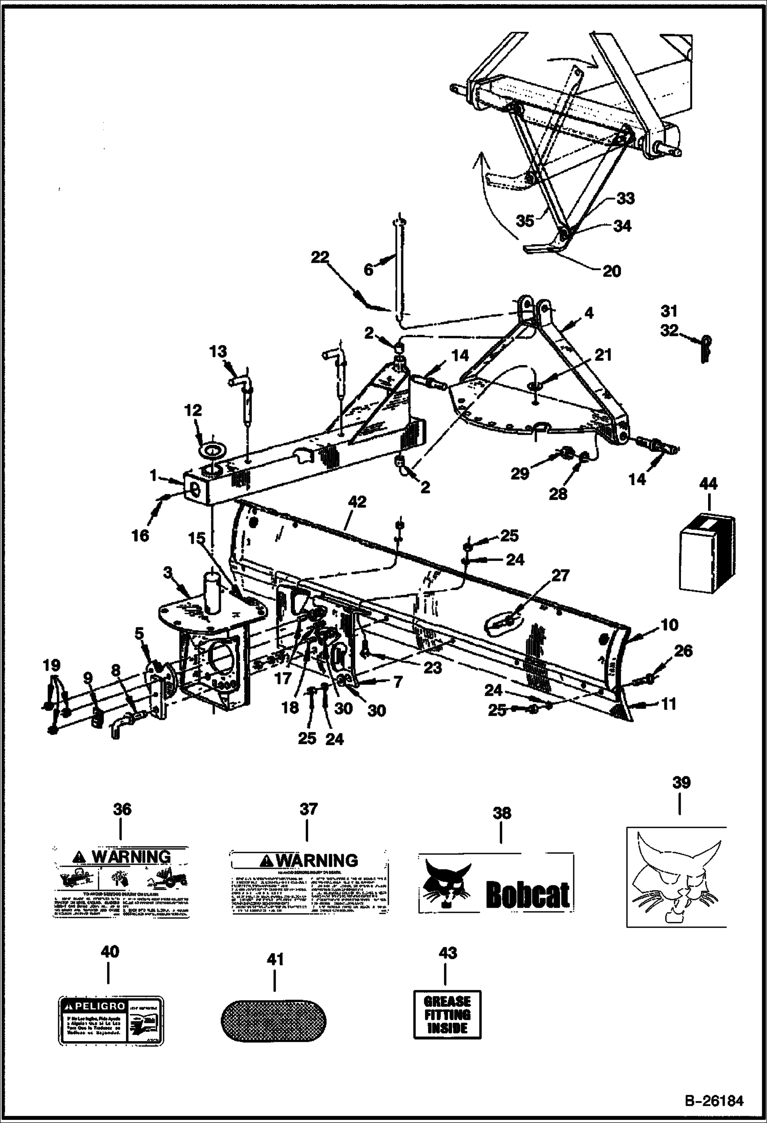 ПОВОРОТНЫЙ ОТВАЛ (РАМА И ОТВАЛ) (3AB96HD A1G2)