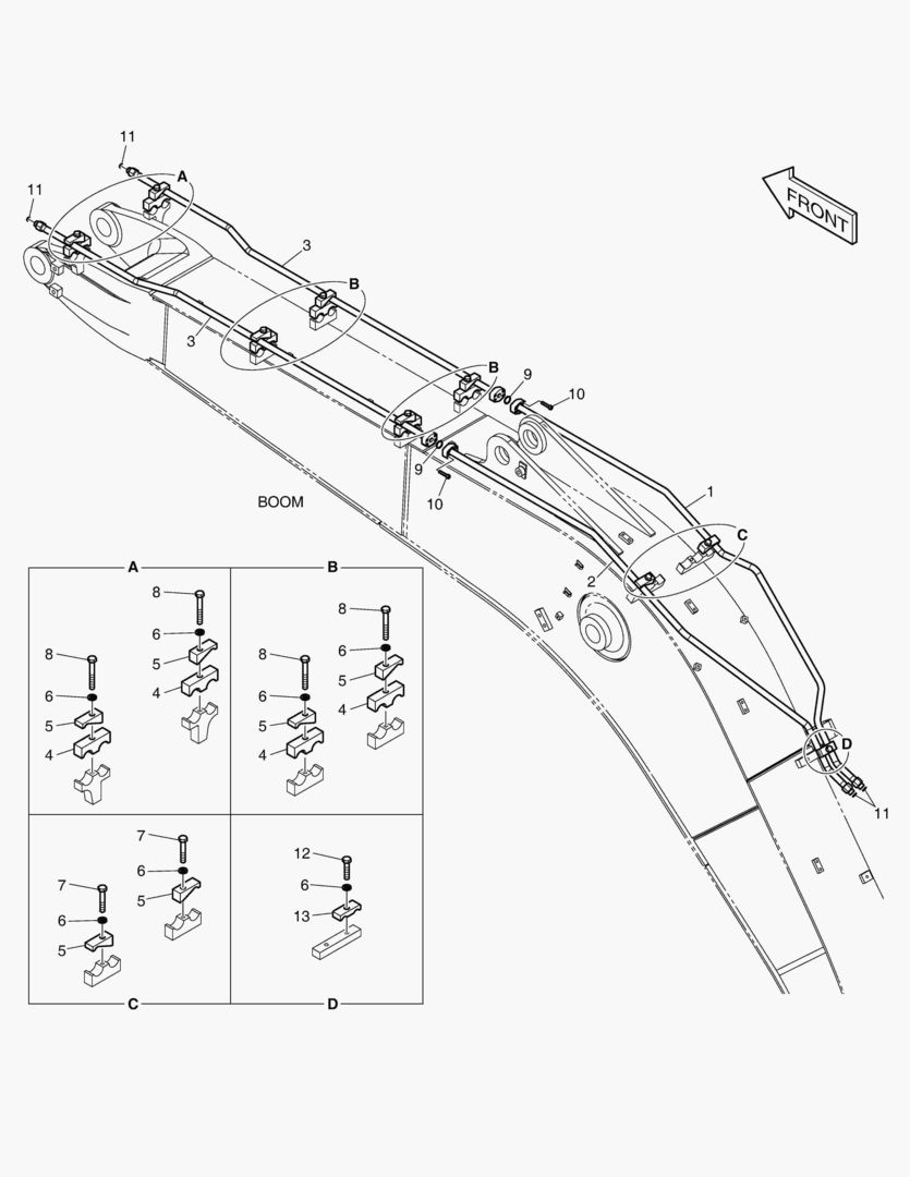 ГИДРОСИСТЕМА СТРЕЛЫ - ВРАЩАЮЩИЙСЯ(СТРЕЛА 4.6 м)