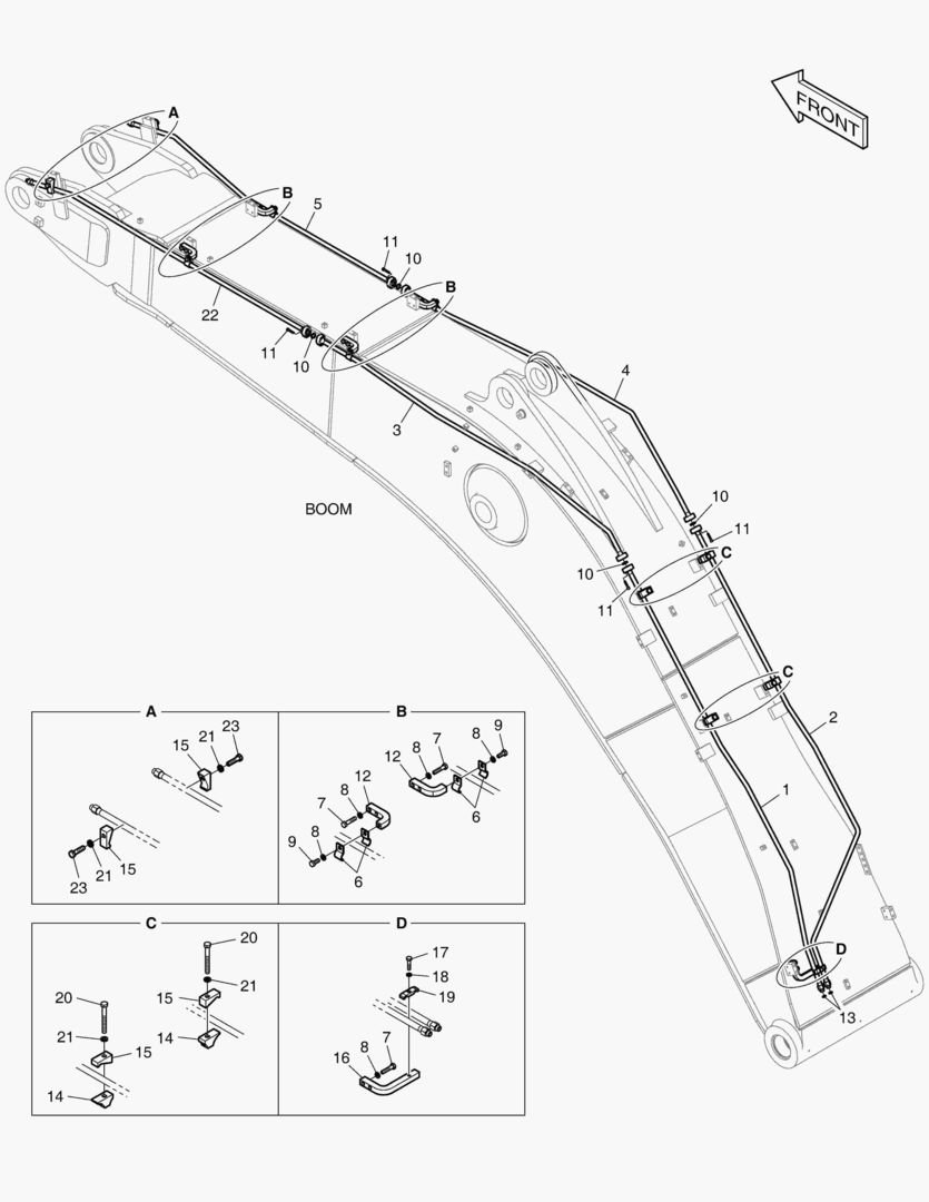 ГИДРОСИСТЕМА СТРЕЛЫ - ВРАЩАЮЩИЙСЯ(СТРЕЛА 6.3 м)