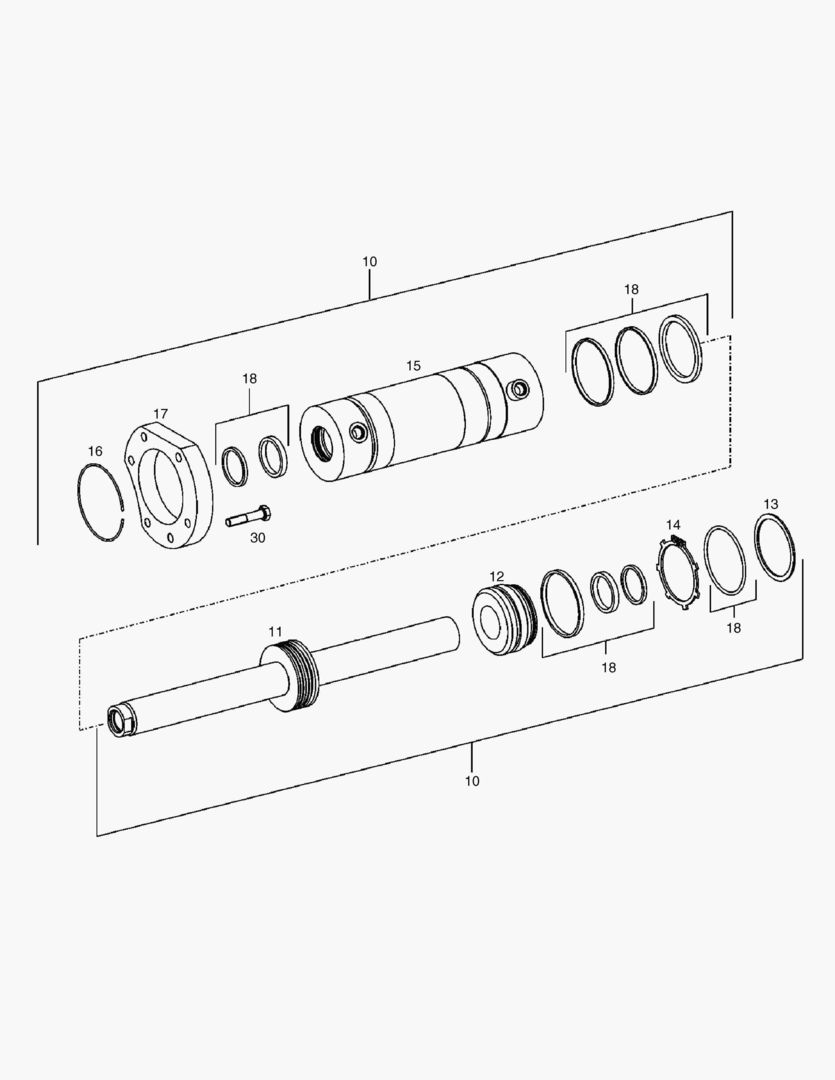 Спецтехника 4620 STEERING CYLINDER - FRONT AXLE [5001~7129] - главное фото