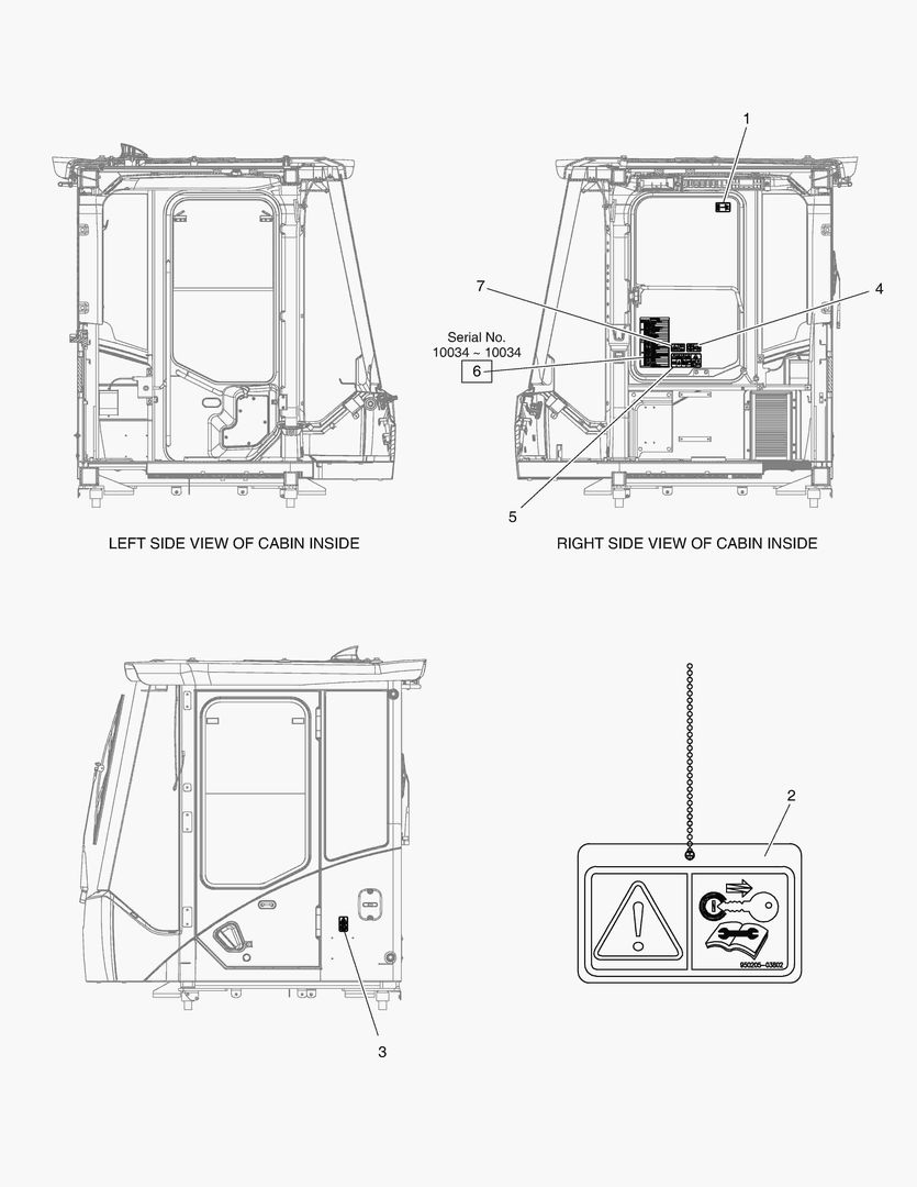 ПРЕДУПРЕЖДАЮЩАЯ ТАБЛИЧКА - КАБИНА