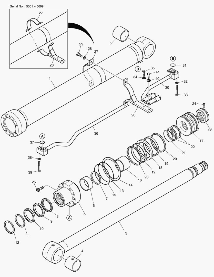 Спецтехника 4230 BOOM CYLINDER - R.H [5001~6164] - главное фото