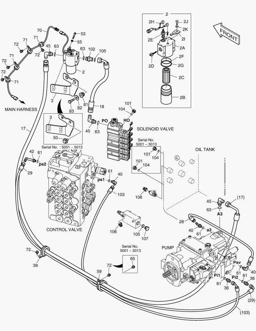 Схема 1290 PILOT PIPING(1) [5001~5226]