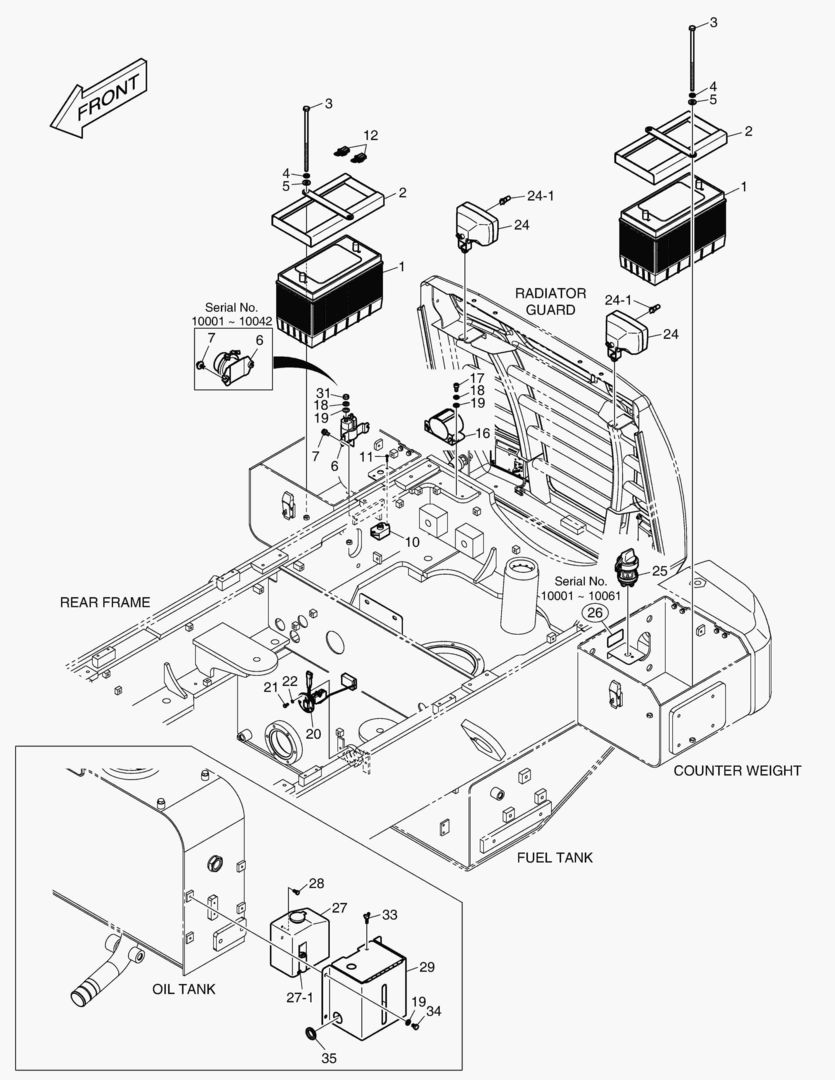 1570 ELECTRIC PARTS - BATTERY & REAR LAMP