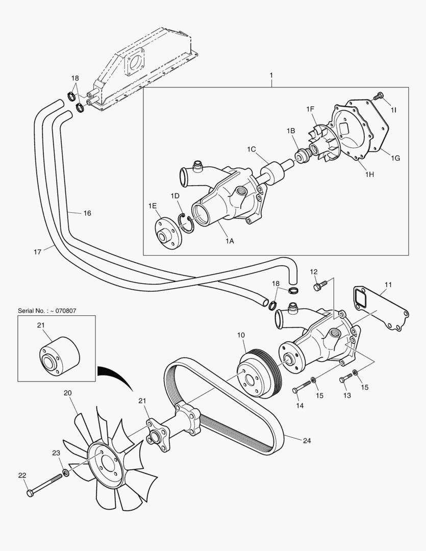 012 WATER PUMP & COOLING FAN