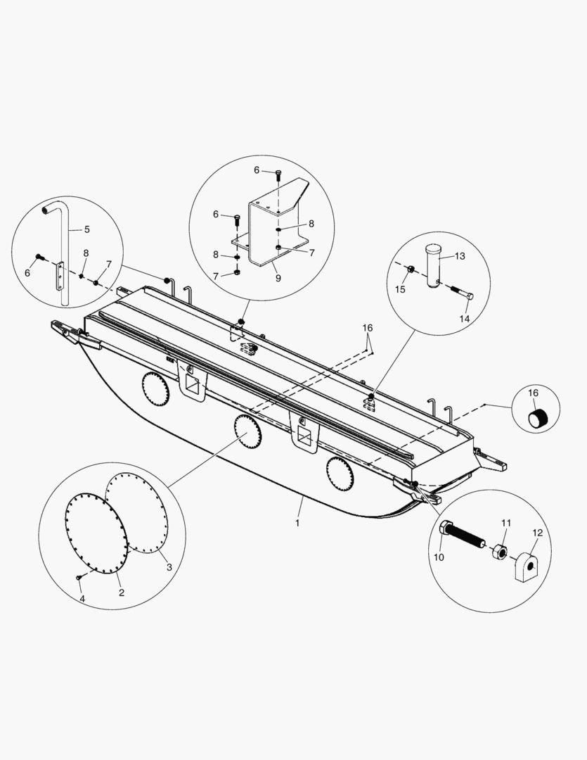 Схема 2110 PONTOON ASSEMBLY(R)