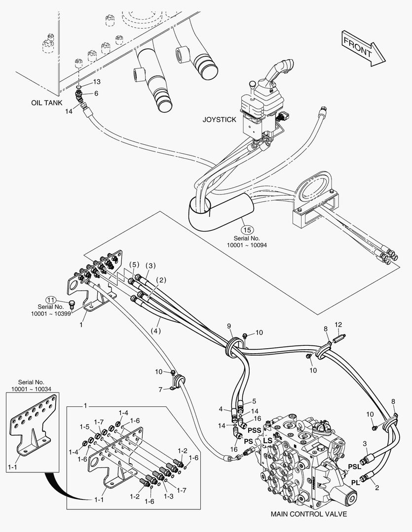 ТРУБОПРОВОД СЕРВОУПРАВЛЕНИЯ - 2 КАТУШКИ