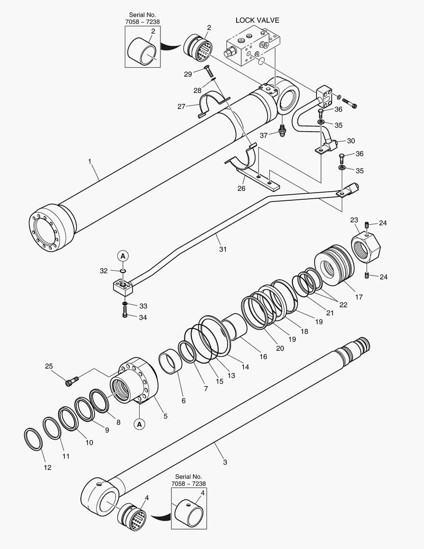 Спецтехника 4401 BOOM CYLINDER - R.H (LOCK VALVE) ARTI [7058~] - главное фото