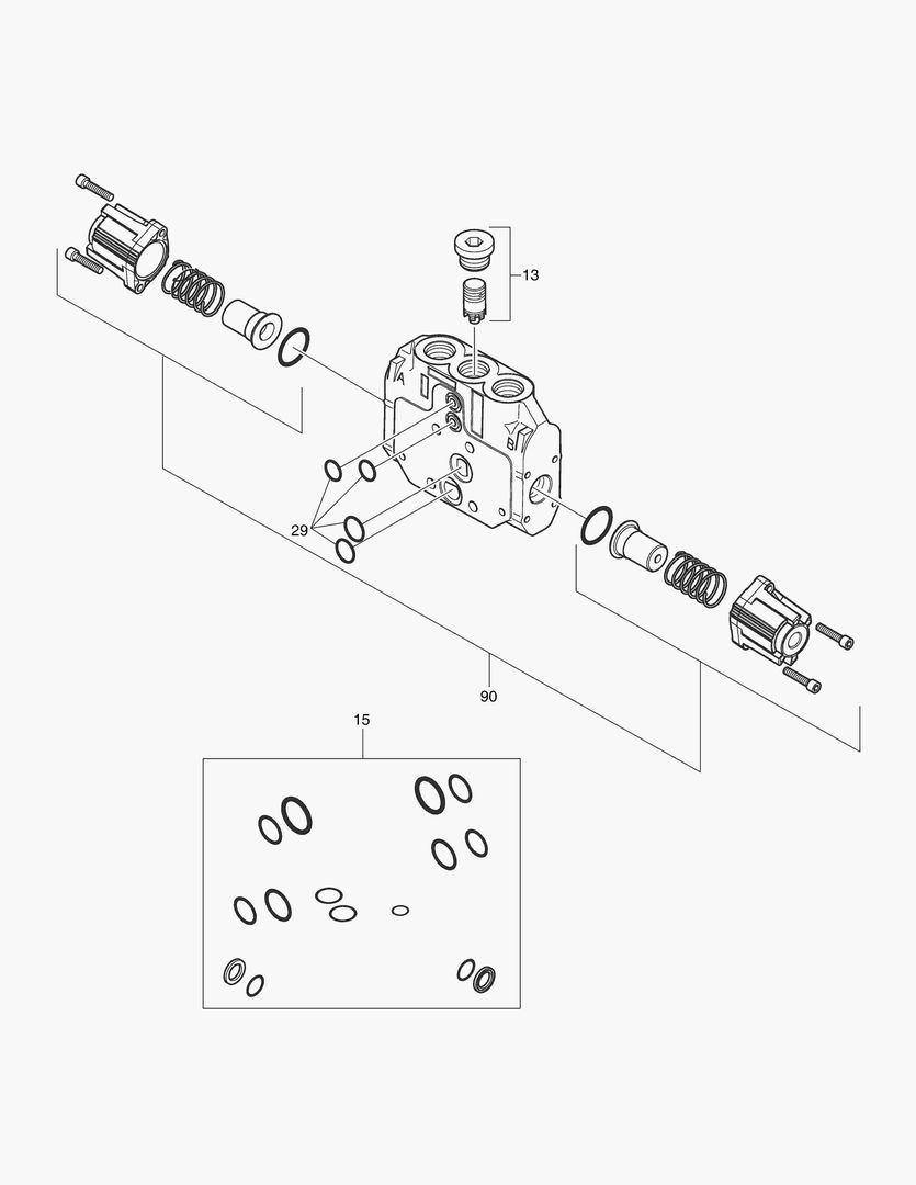БЛОК ХОДА(ЛЕВОСТРОННИЙ) - РЕГУЛИРУЮЩИЙ КЛАПАН
