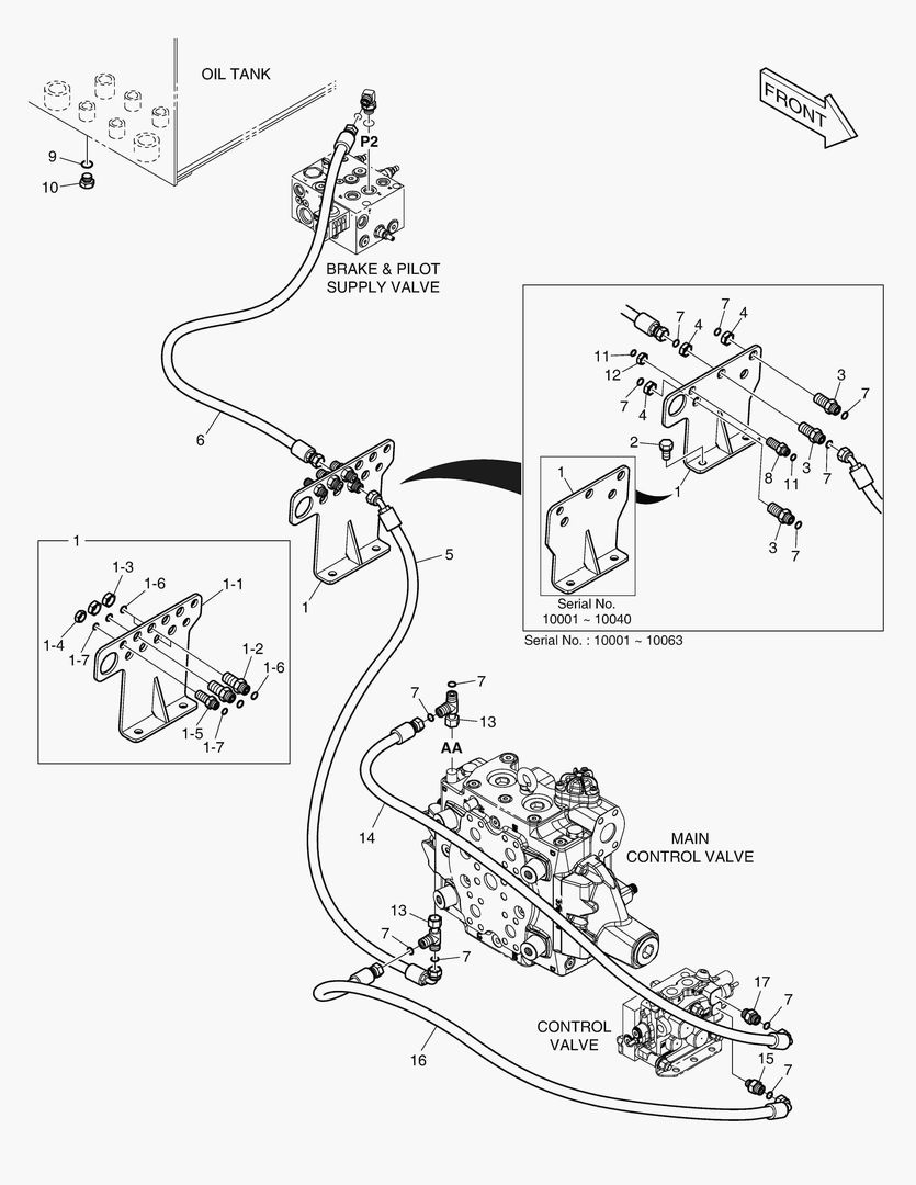 ТРУБОПРОВОД СЕРВОУПРАВЛЕНИЯ - 3 КАТУШКИ(ЭЛЕКТРИКА)