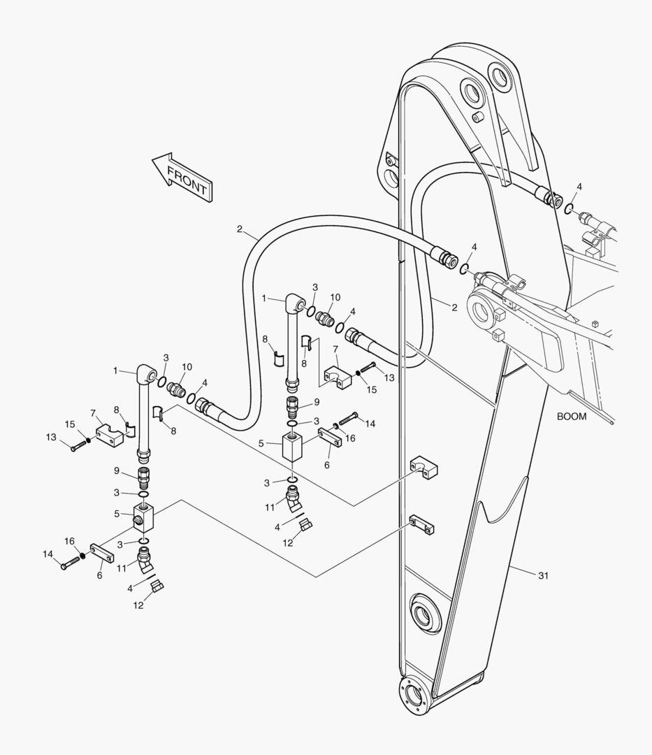 6250 ARM PIPING-ARM 2.5m(ONE & TWO WAY)