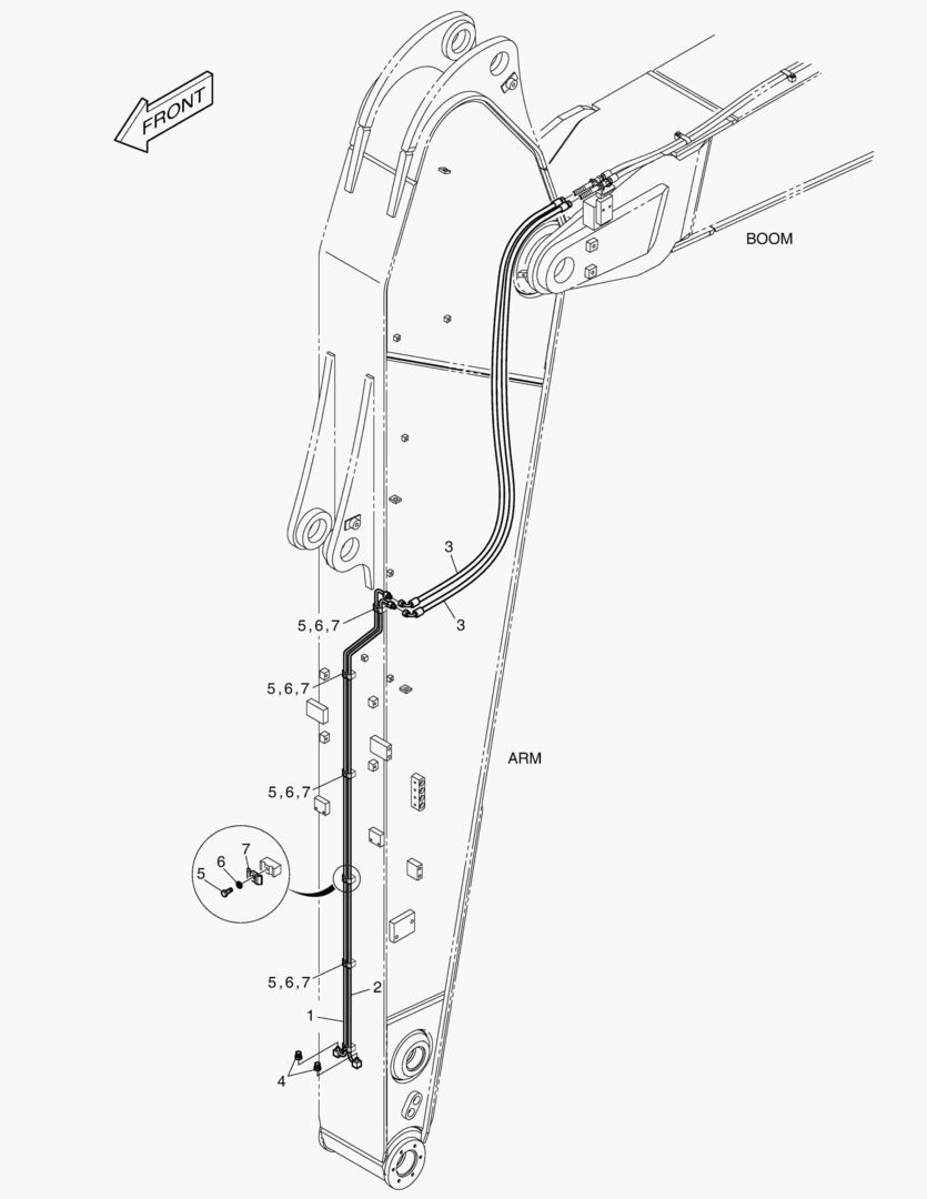 ГИДРОСИСТЕМА РУКОЯТИ - БЫСТРАЯ ПОСАДКА(РУКОЯТЬ 3.95 м)
