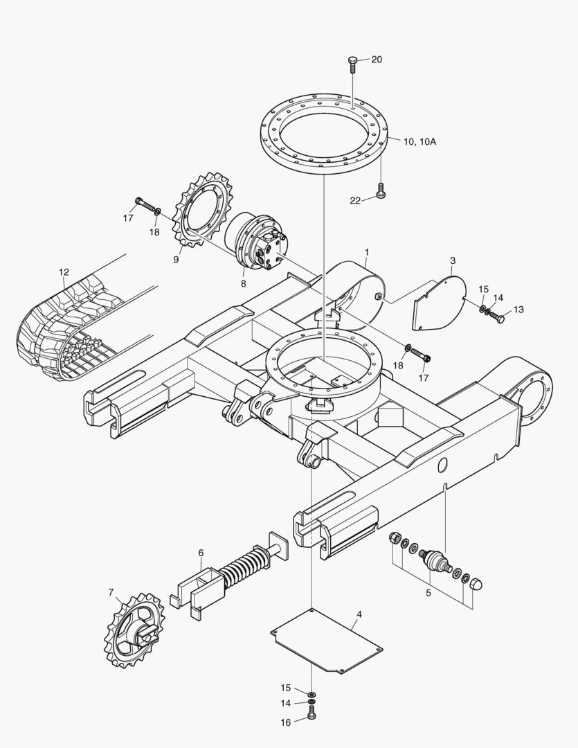 Схема РАМА ГУСЕНИЦЫ-1000 мм