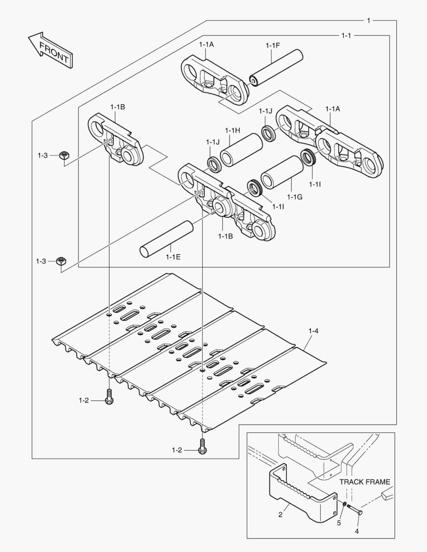 БАШМАК ГУСЕНИЦЫ В СБОРЕ - 700G