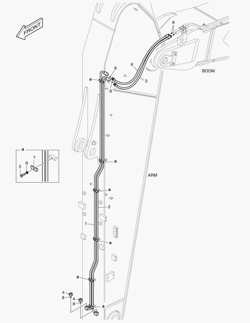 ГИДРОСИСТЕМА РУКОЯТИ - БЫСТРАЯ ПОСАДКА(РУКОЯТЬ 3.95 м)