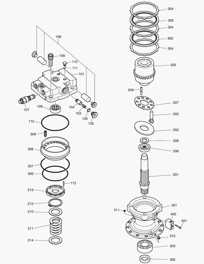 ГИДРОМОТОР ПОВОРОТА ПЛАТФОРМЫ